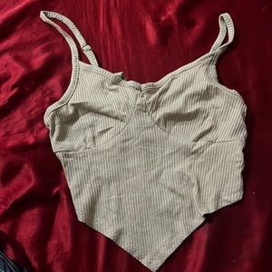 Beige crop top